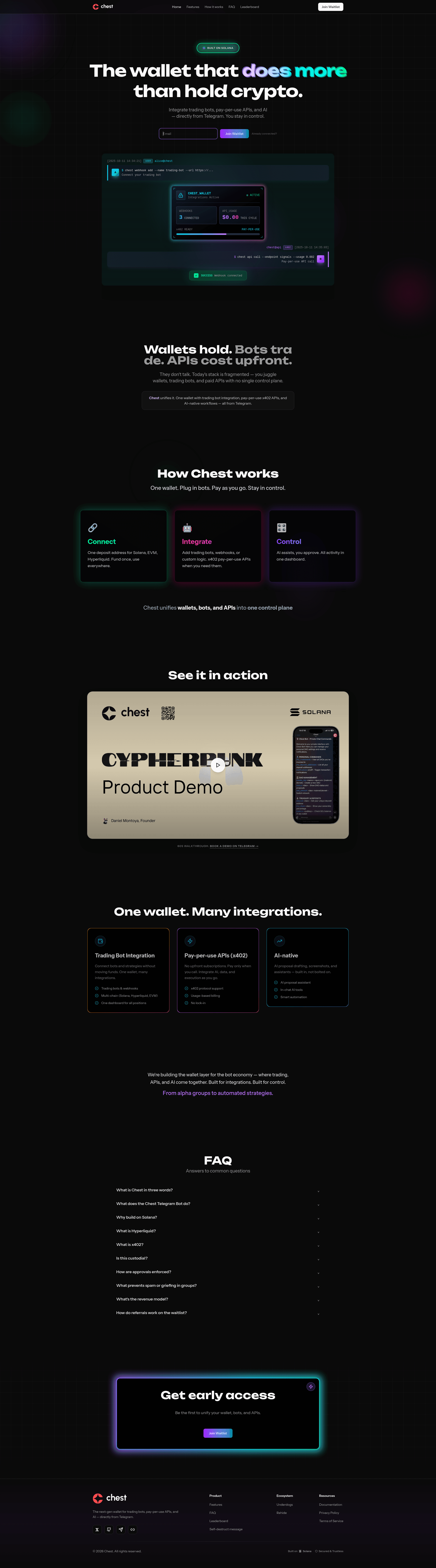 Chest | Next‑Gen Wallet for Bots & Groups screenshot