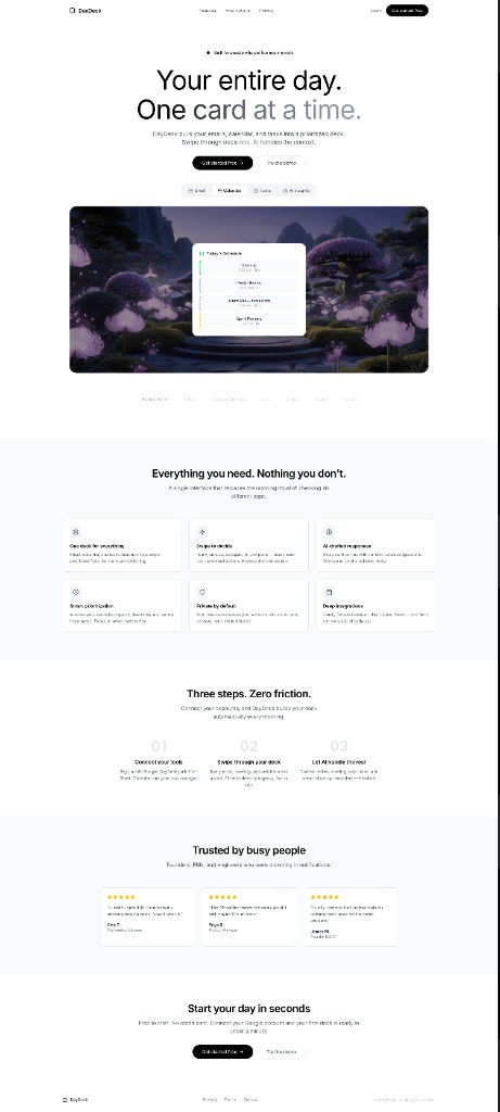 DayDeck | AI Daily Prioritization screenshot