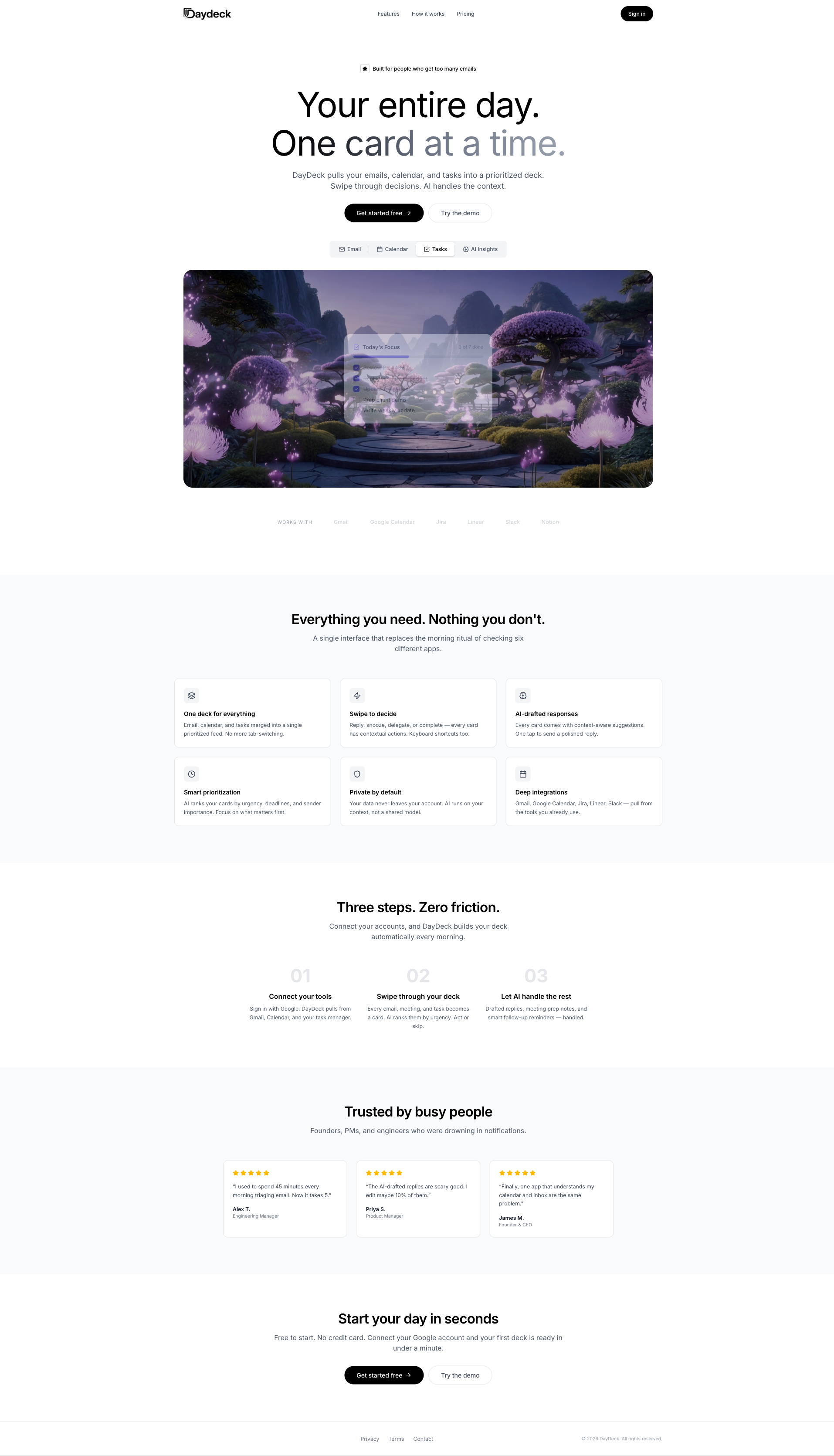 DayDeck | AI Daily Prioritization screenshot 1
