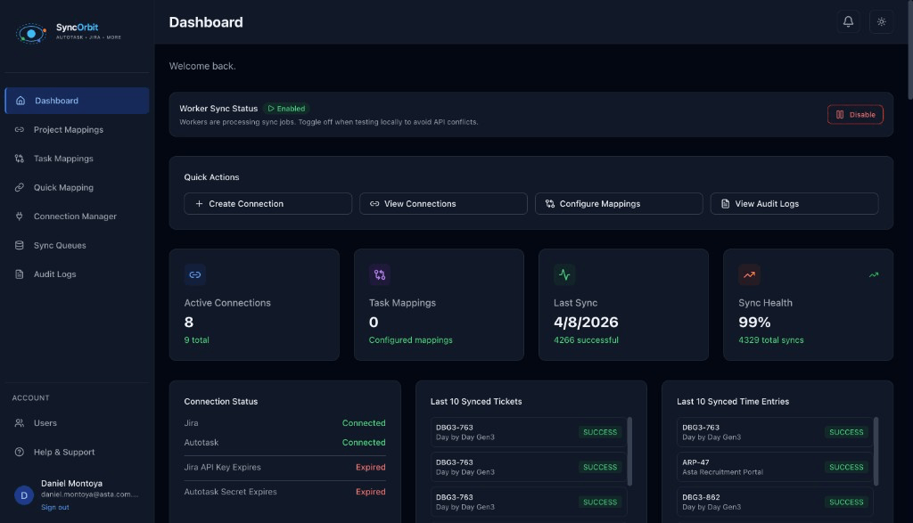 SyncOrbit screenshot