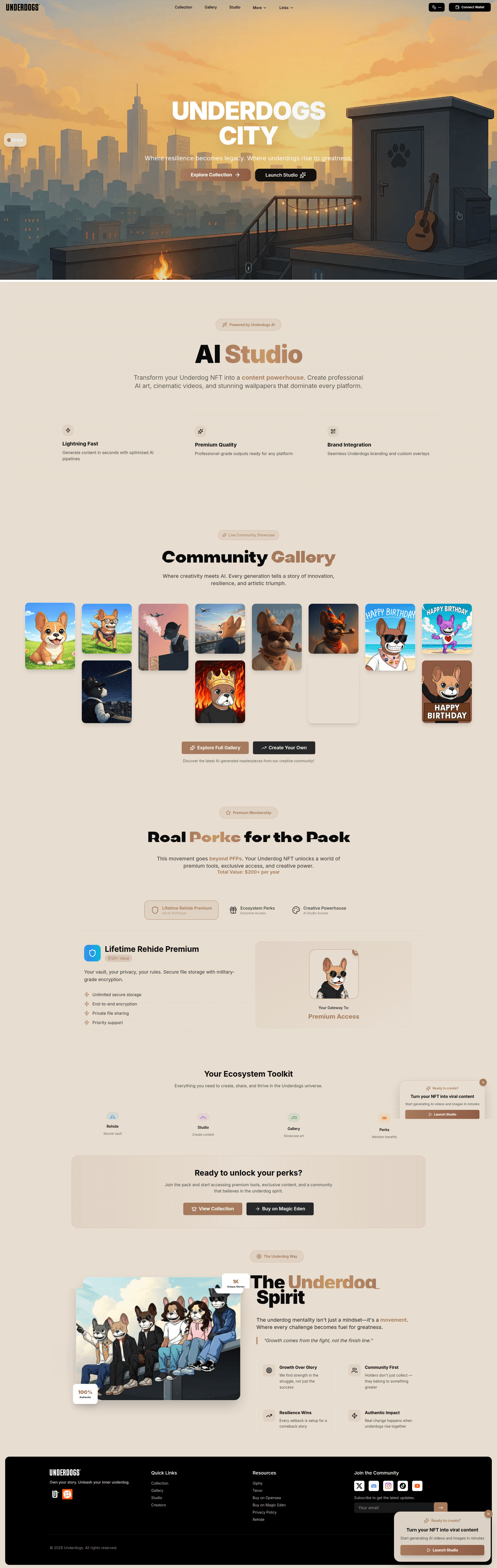 Underdogs | NFT Collection screenshot